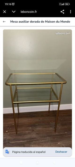 2 tavolini dorati Maison du Monde