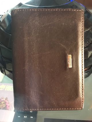 Porta carte pelle marrone
