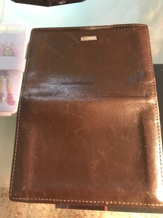 Porta carte pelle marrone