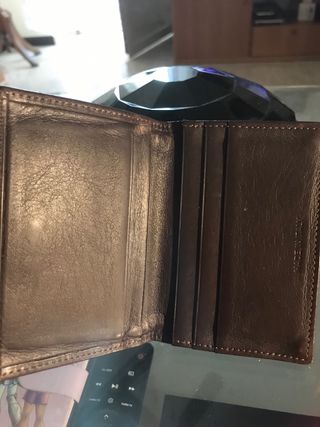 Porta carte pelle marrone