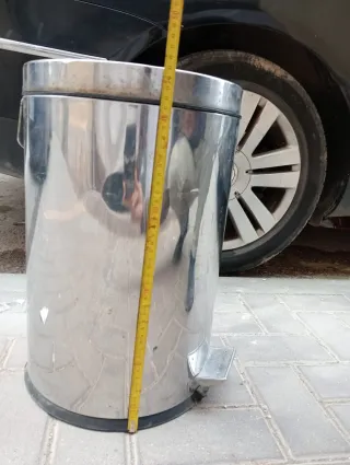 2 Cubos Basura Metal Inoxidable