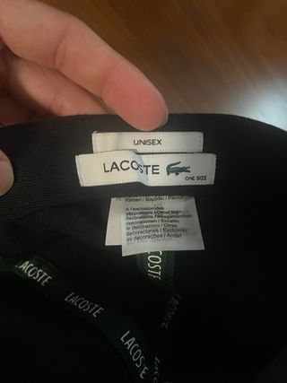 Gorra Lacoste negra - Talla única
