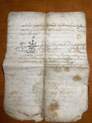 Manuscrito Testamento 1675  Pancrudo (Teruel)