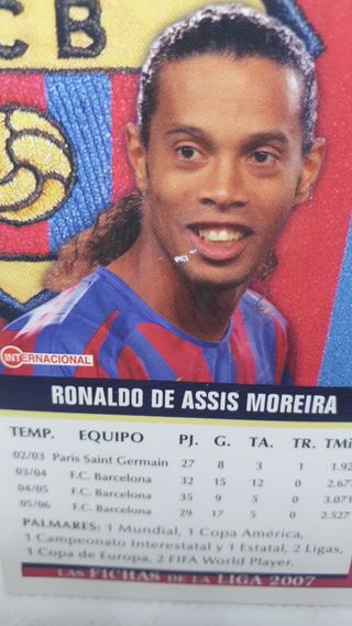 ⚽️ CROMO DE FUTBOL RONALDINHO LAS FICHAS D LA LIGA