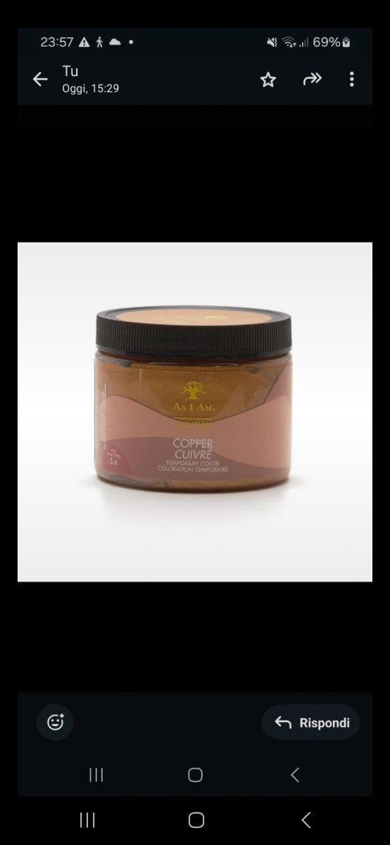 As I Am Copper Cuivre - Colorazione temporanea