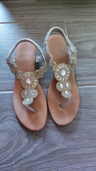 Sandalias Plataforma Brillantes 37