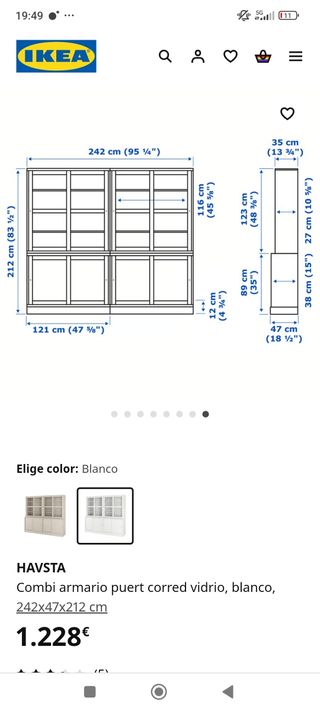 HAVSTA Combi Armario Blanco