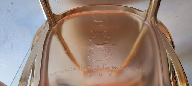 3 Sgabelli Kartell Masters dorati