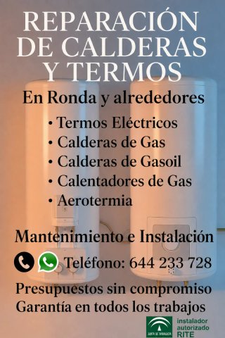 Reparación termos y calderas