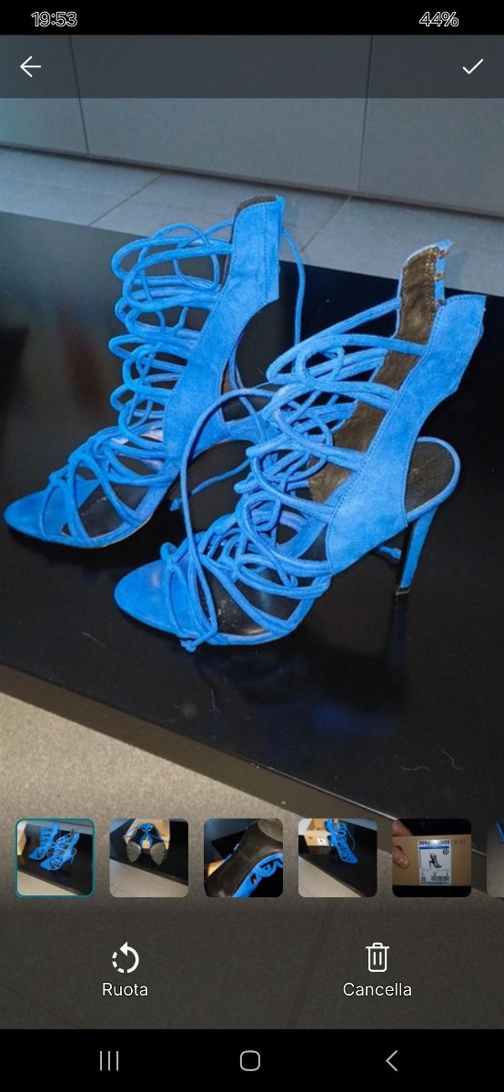 Sandali Zara blu, come nuovi n.38