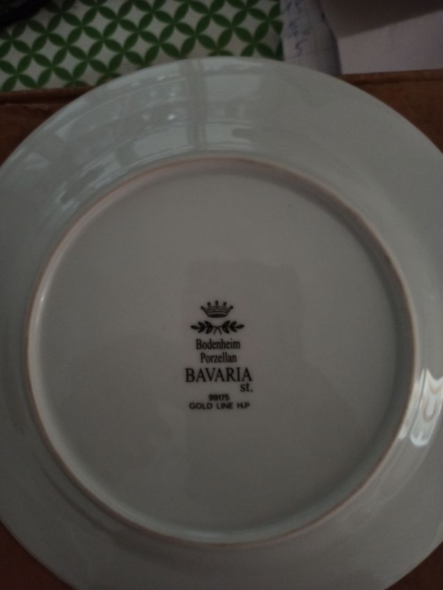 6 Piatti Frutta Bavaria Oro