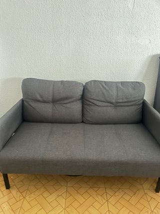 Sofá 2 plazas gris - Como nuevo