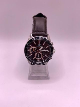 RELOJ CASIO 544 EFV-570 CORREA CUERO MARRON