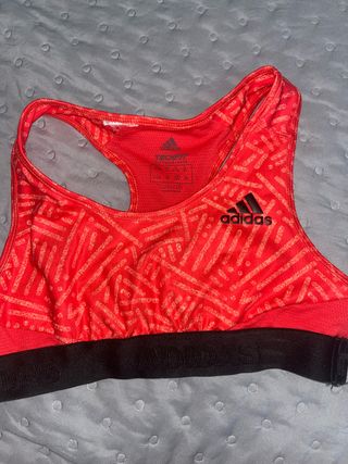 Sujetador Adidas niña Techfit rojo
