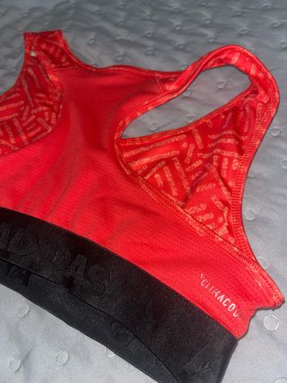 Sujetador Adidas niña Techfit rojo