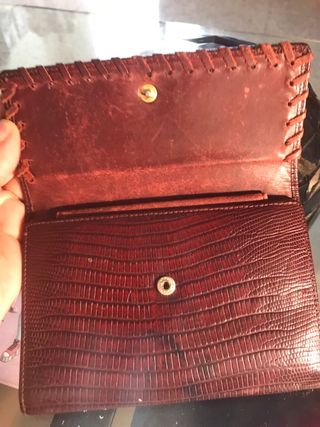 Portafoglio pelle marrone vintage