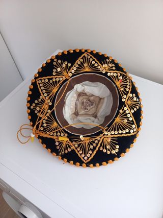 Sombrero Mexicano Niño - Negro y Dorado