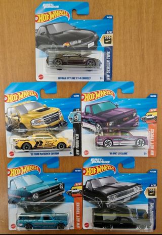 HotWheels Set 5 Cars ScreenTime,HotTrucks,Modified
