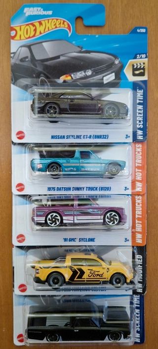 HotWheels Set 5 Cars ScreenTime,HotTrucks,Modified