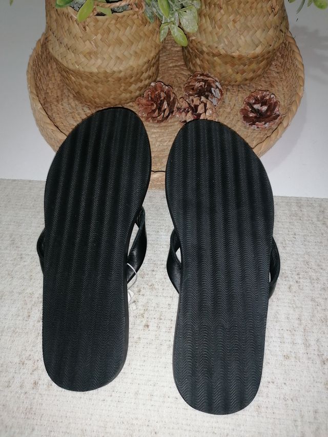 Sandali Zara in pelle nera 40