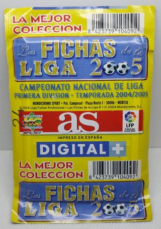 SOBRE DE CROMOS LAS FICHAS DE LA LIGA 2004  - 2005