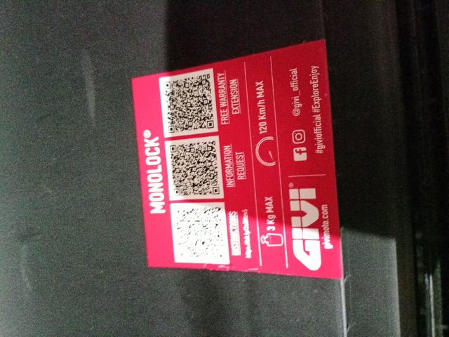 Baúl GIVI Monolock moto