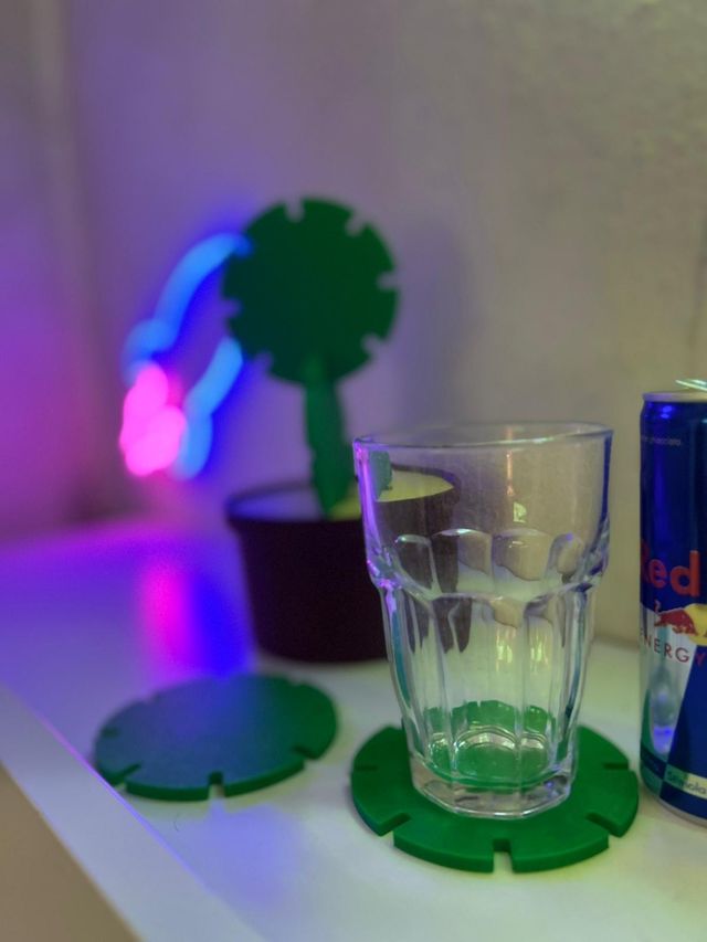 Set sottobicchieri cactus 3D