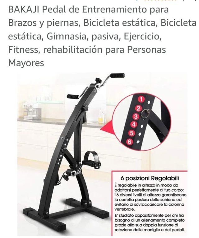 Bicicleta Spinning BAKAJI Pedal De Entrenamiento Para Brazos Y