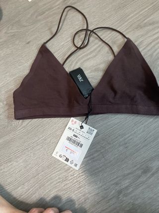 Sujetador marrón Zara XS