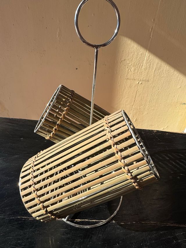 Botellero bambú vintage