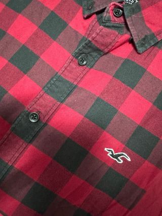Camicia Hollister a quadri rossa e nera tg.S