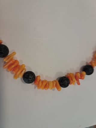 Collar Coral Negro-Naranja