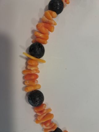 Collar Coral Negro-Naranja
