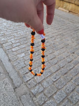 Collar Coral Negro-Naranja