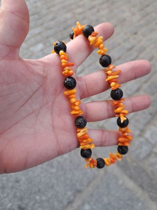 Collar Coral Negro-Naranja