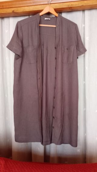 Vestido camisero marrón 5XL