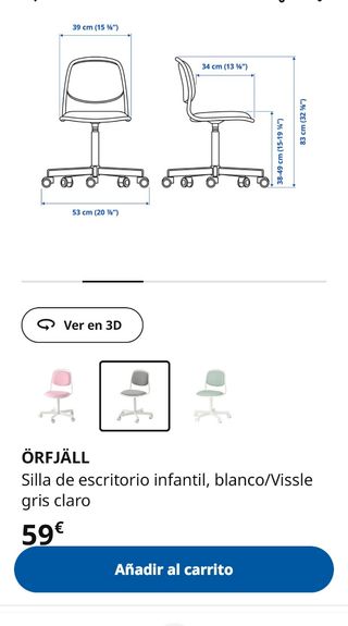 Silla escritorio infantil IKEA ÖRFJÄLL