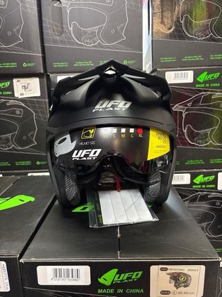Casco moto XL trial jet ufo