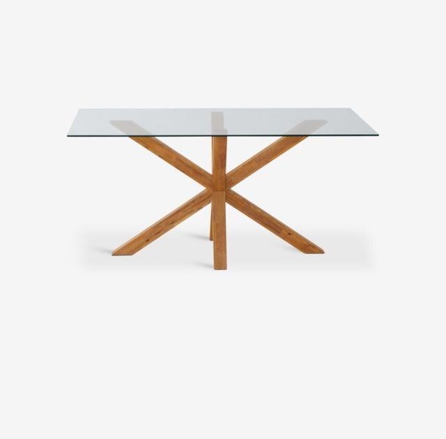 Mesa cristal madera - Moderna.