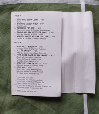 Whitney Houston - Cassette - 1° album