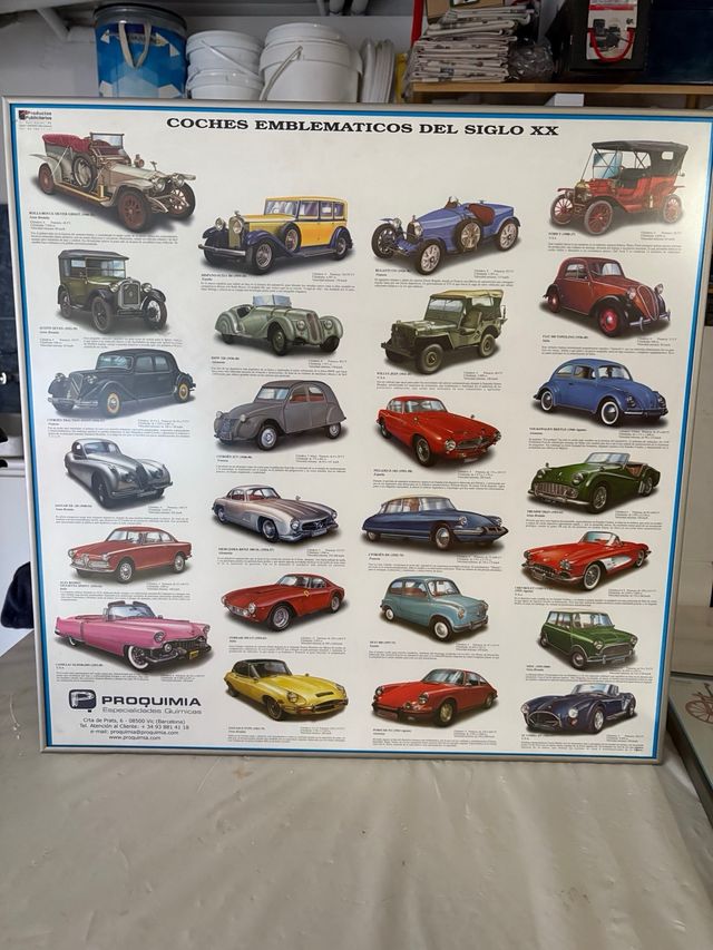 cuadto de Coches emblemáticos siglo XX