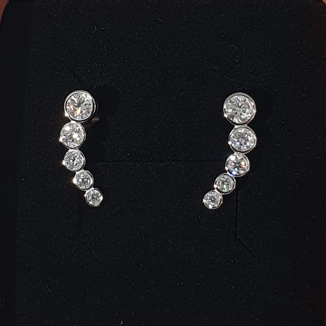 Pendientes ORO MOISSANITAS. REGALO NAVIDAD.