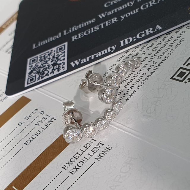 Pendientes ORO MOISSANITAS. REGALO NAVIDAD.