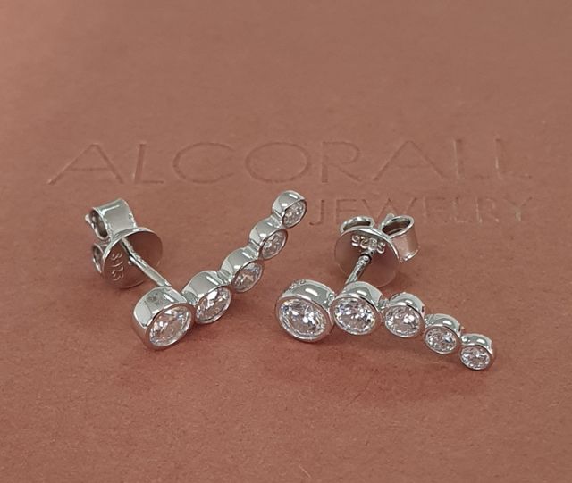 Pendientes ORO MOISSANITAS. REGALO NAVIDAD.