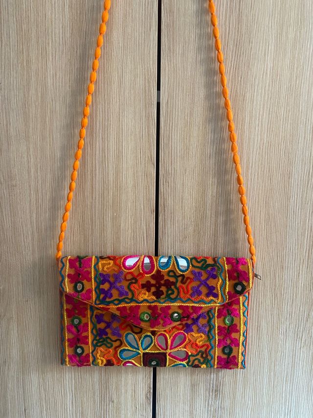 Bolso bandolera étnico multicolor
