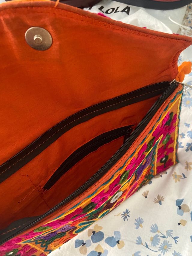 Bolso bandolera étnico multicolor