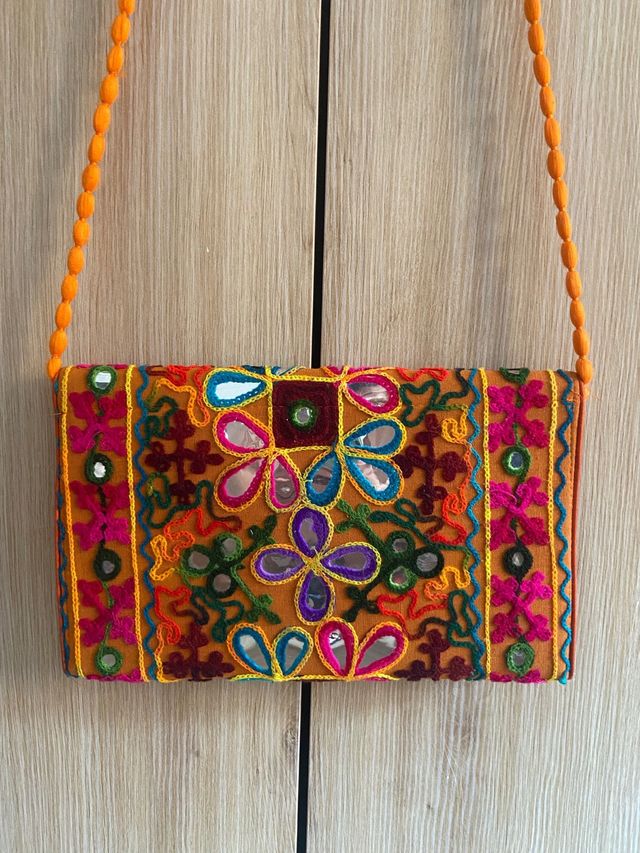Bolso bandolera étnico multicolor