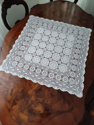 Centrotavola Cotone Bianco Handmade