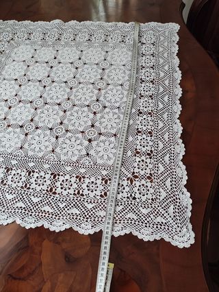 Centrotavola Cotone Bianco Handmade