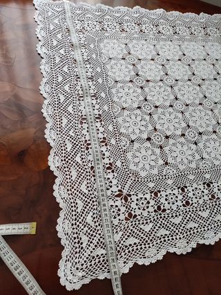 Centrotavola Cotone Bianco Handmade